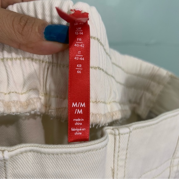 Spanx Stretch Twill Cargo Joggers Cream sz M 20319R - Picture 12 of 12